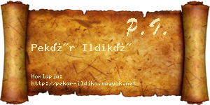 Pekár Ildikó névjegykártya
